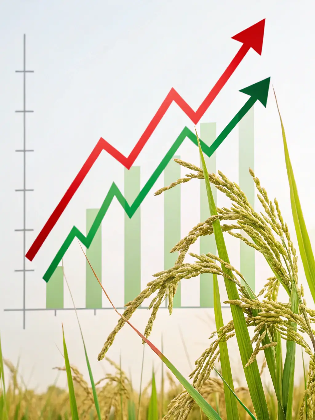 A vibrant image of a graph trending upwards, symbolizing growth and positive returns, set against a backdrop of a sunrise to represent the Aurora strategy.