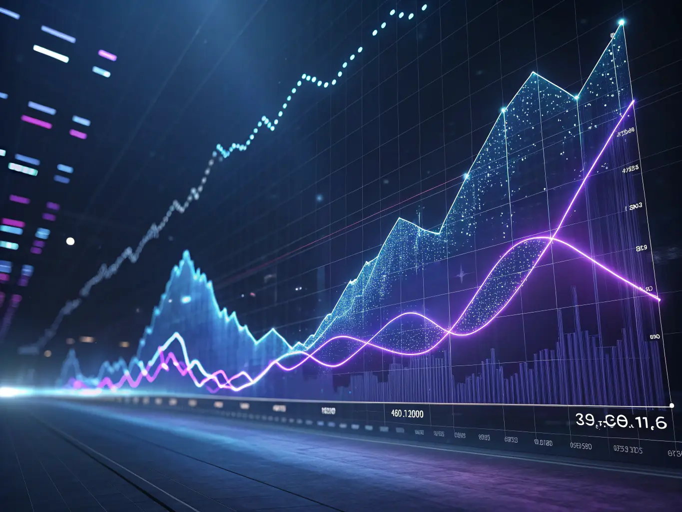 An image illustrating a graph with a steady upward trend, representing the potential for long-term growth and consistent returns with the Golden Ratio investment strategy.