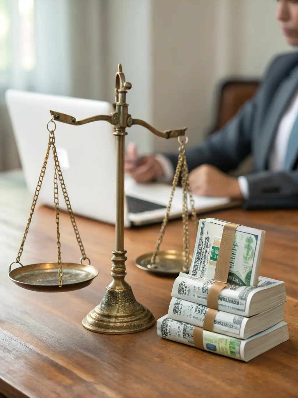 An image depicting a balanced scale, representing the careful management of risk and reward within the Aurora investment strategy.